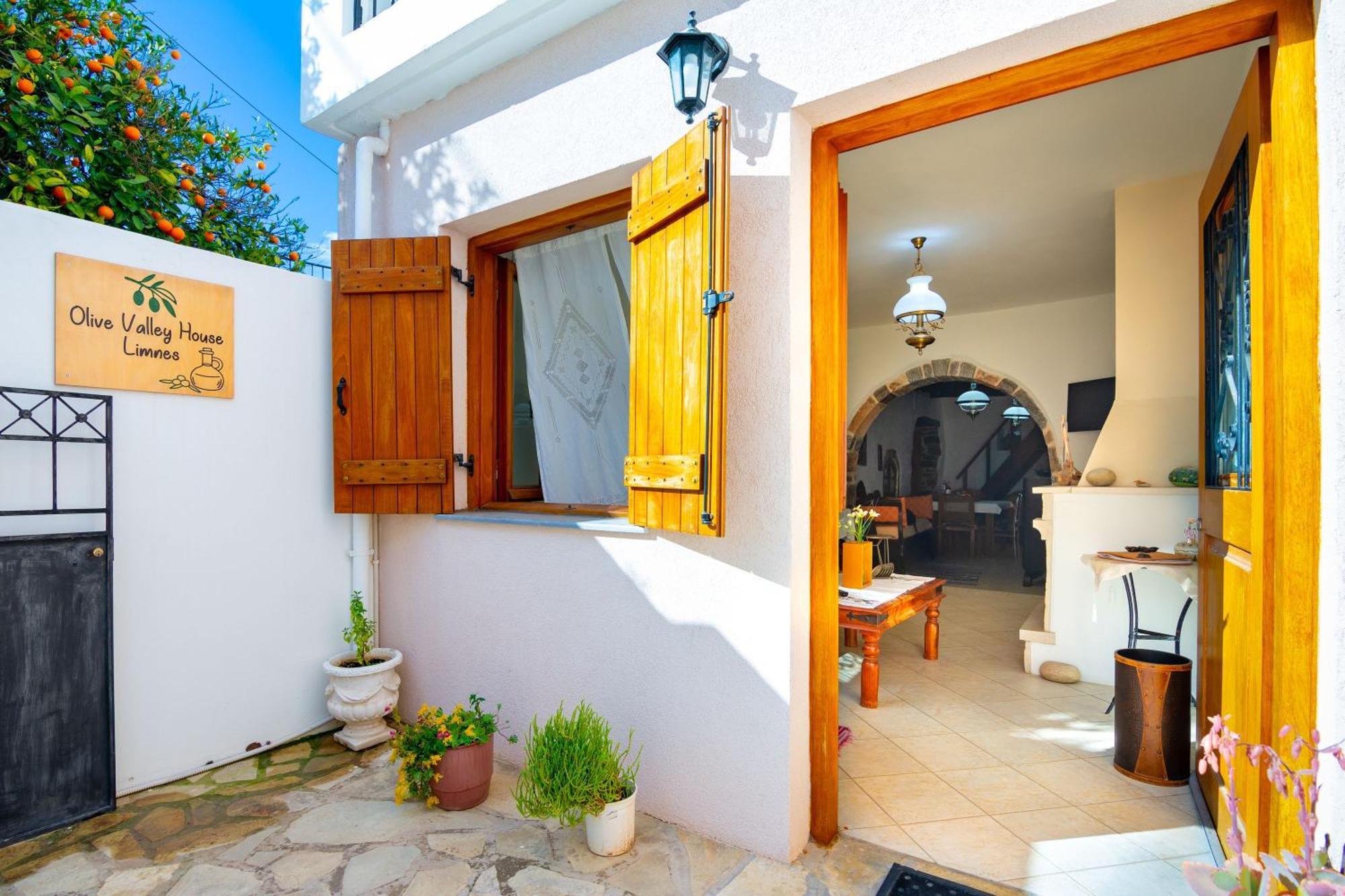 Olive Valley Traditional House Limnai Exterior foto